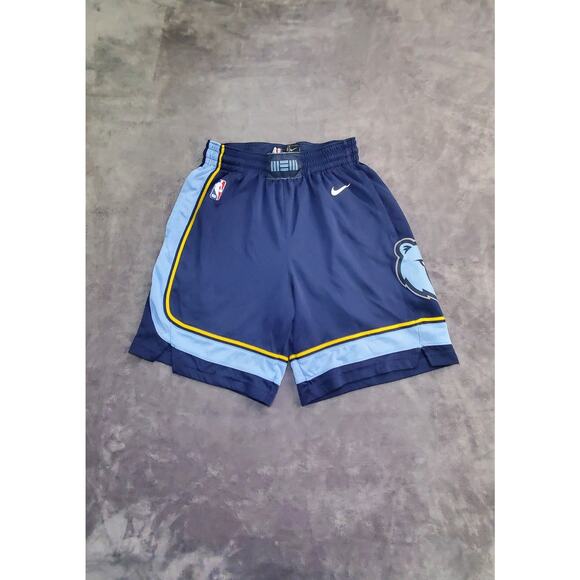 NIKE Memphis GRIZZLIES Sz S-30 Icon Swingman Basketball Shorts Blue AH3874 C24 - Picture 1 of 12